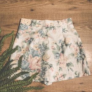 vintage C.O.L.A floral high waist skort size 4/5